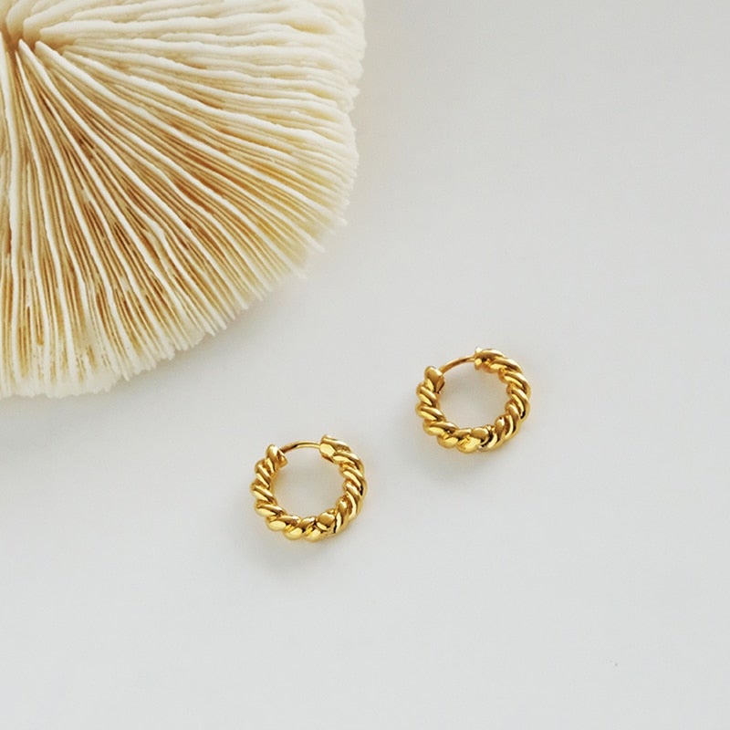 Layla Gold Twist Earrings