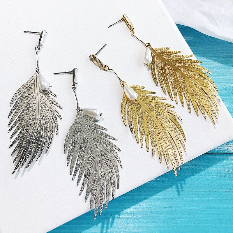 Leaf Statement Earrings