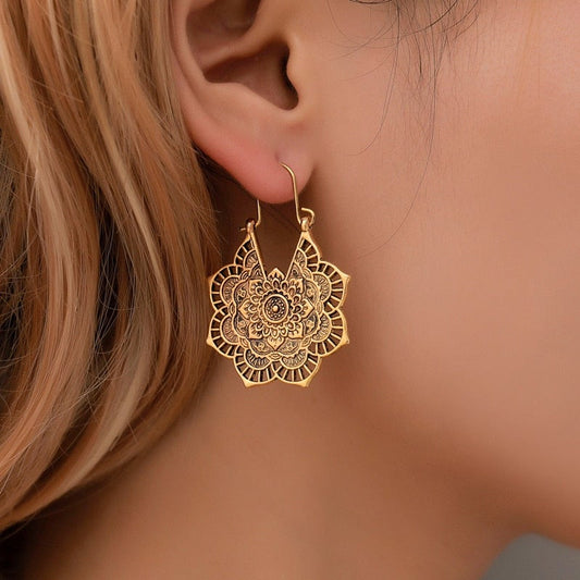 Boucles d'oreilles Lotus Mandala