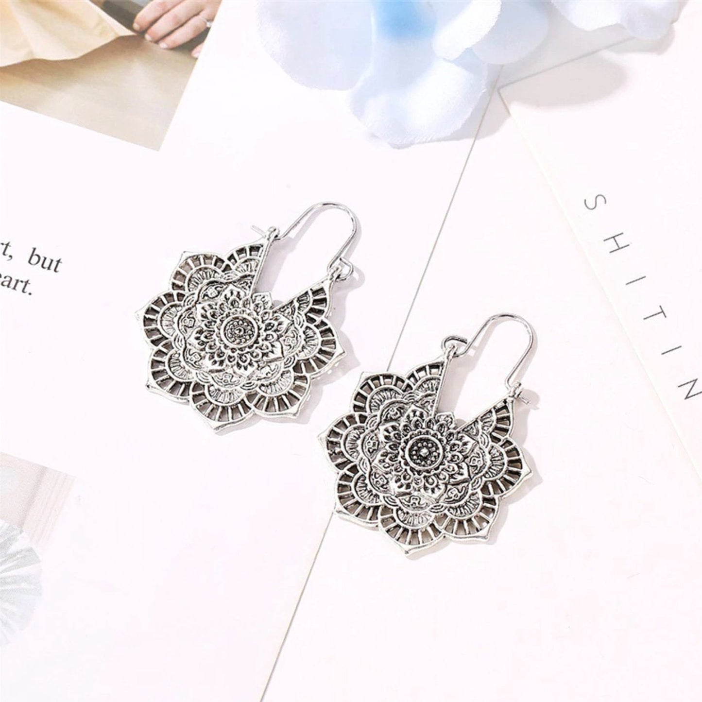 Boucles d'oreilles Lotus Mandala