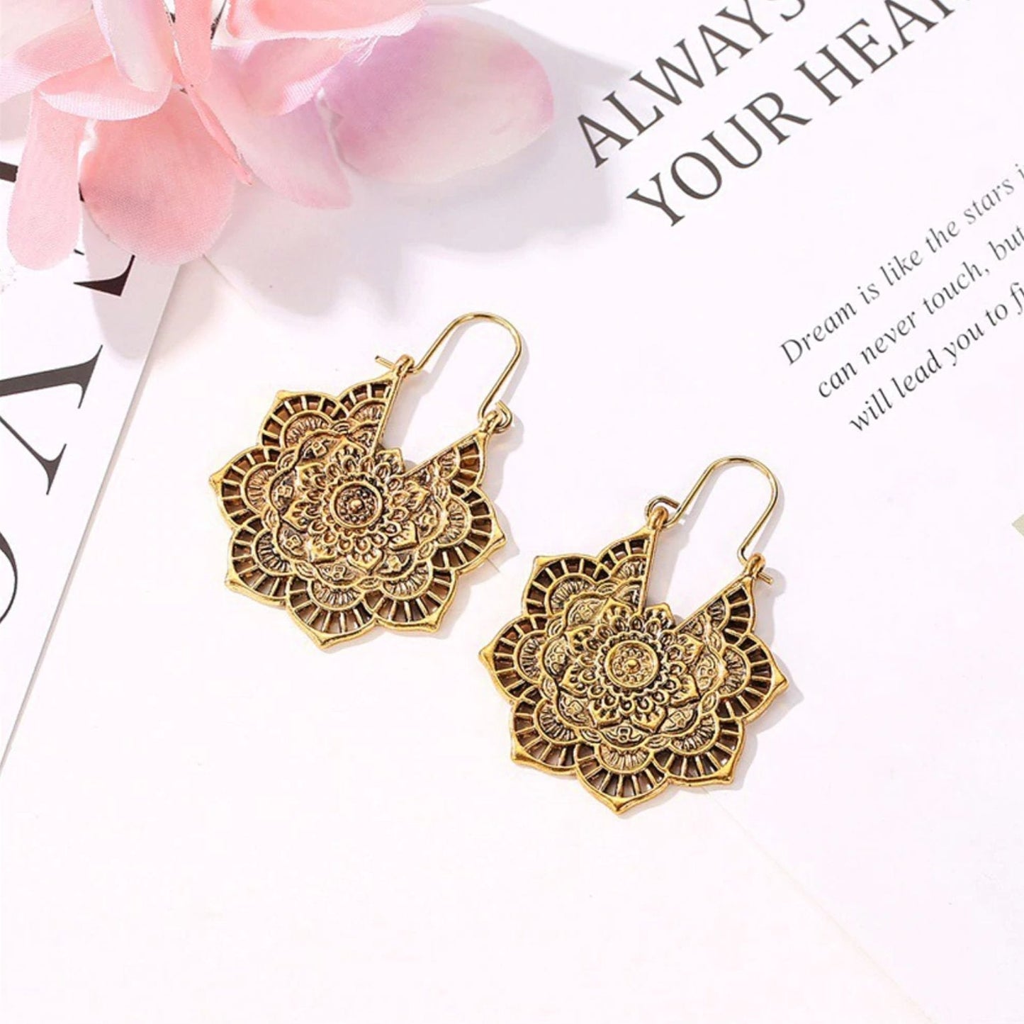 Boucles d'oreilles Lotus Mandala