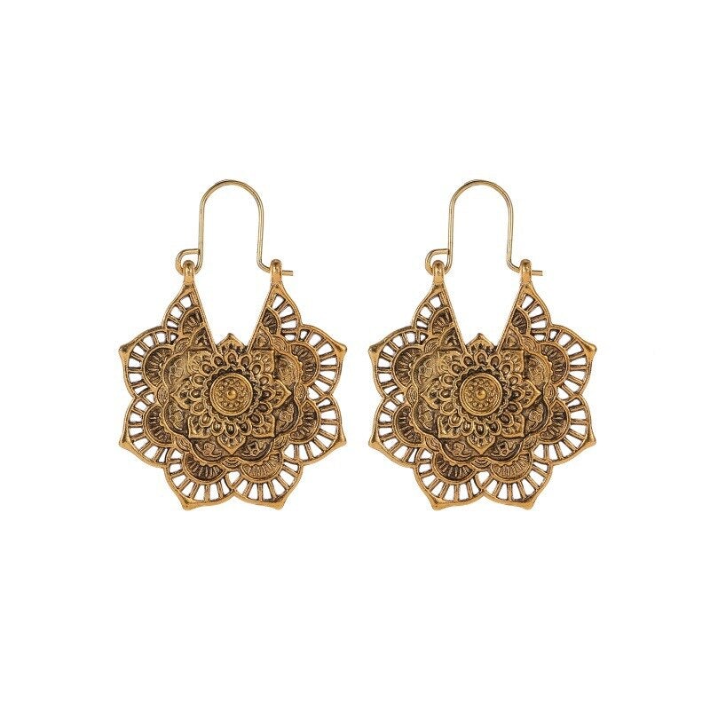 Boucles d'oreilles Lotus Mandala