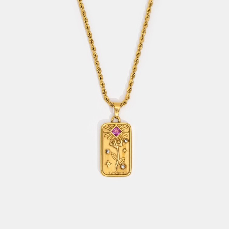 ‘Lovers’ Tarot Pendant Necklace