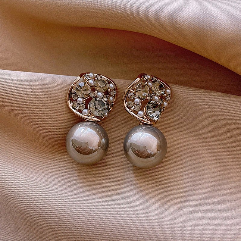 Luxe Crystal Pearl Earrings