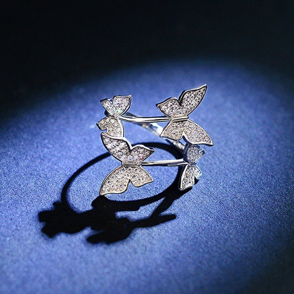 Luxury Crystal Butterfly Ring