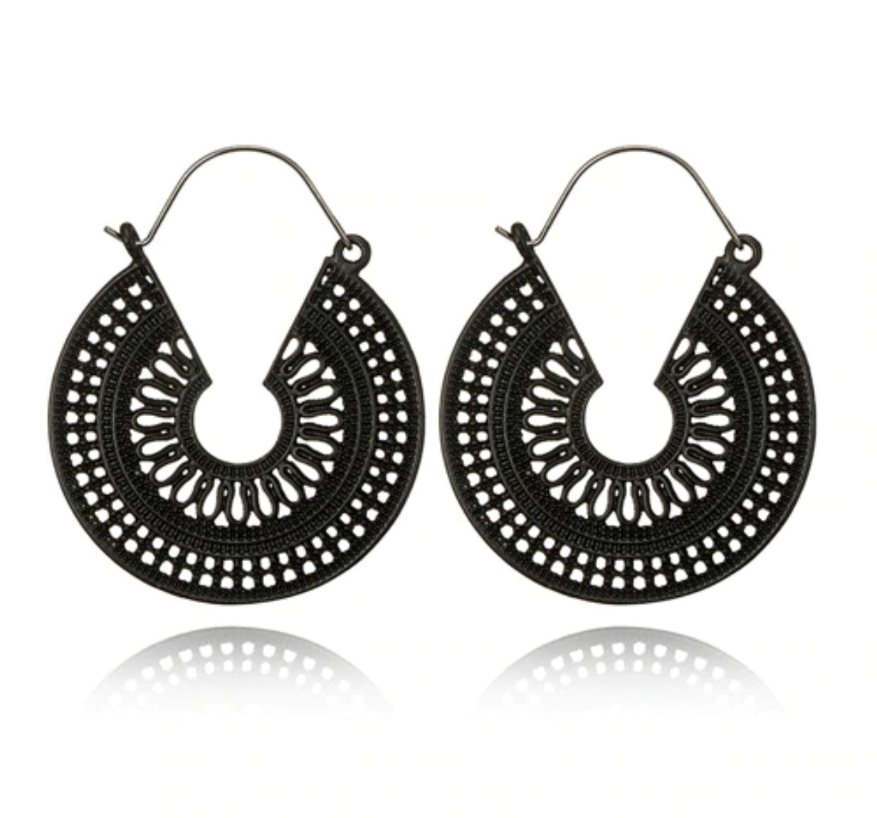 Boucles d'oreilles créoles Mandala