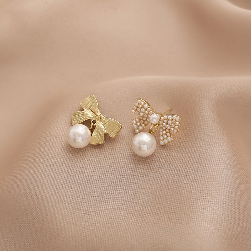 Boucles d'oreilles Mary Pearl Bow