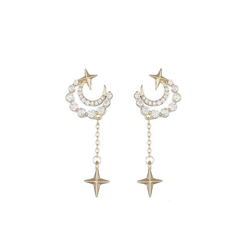 Boucles d'Oreilles Lune de Minuit