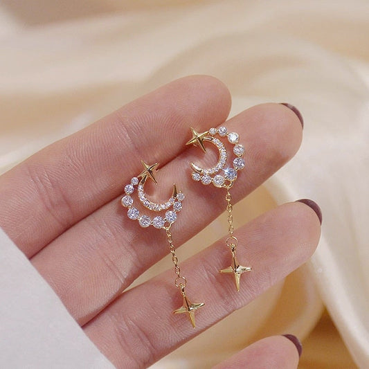 Boucles d'Oreilles Lune de Minuit