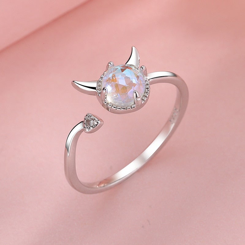 Moonstone Devil Ring