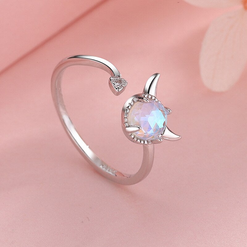 Moonstone Devil Ring