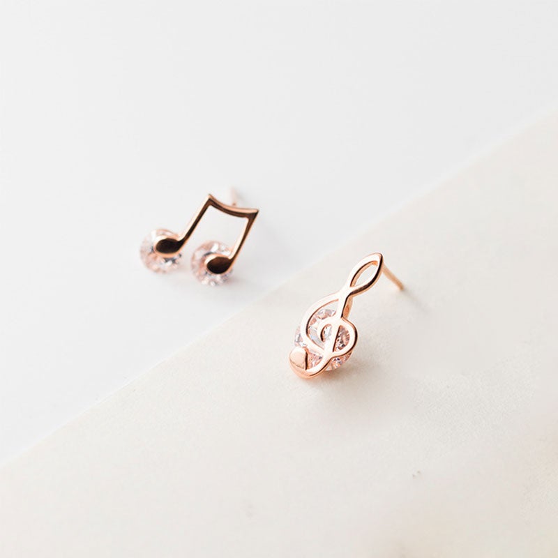 Boucles D'oreilles Tiges Note De Musique