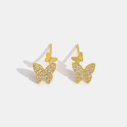 'New Beginnings' Gold Butterfly Earrings