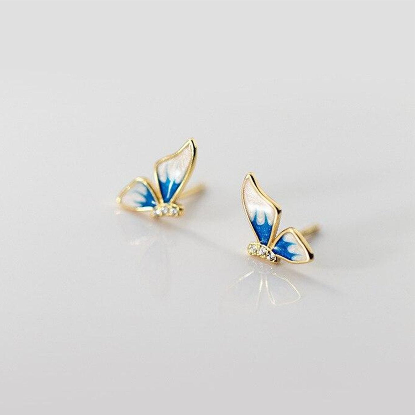 Ocean Blue Butterfly Earrings