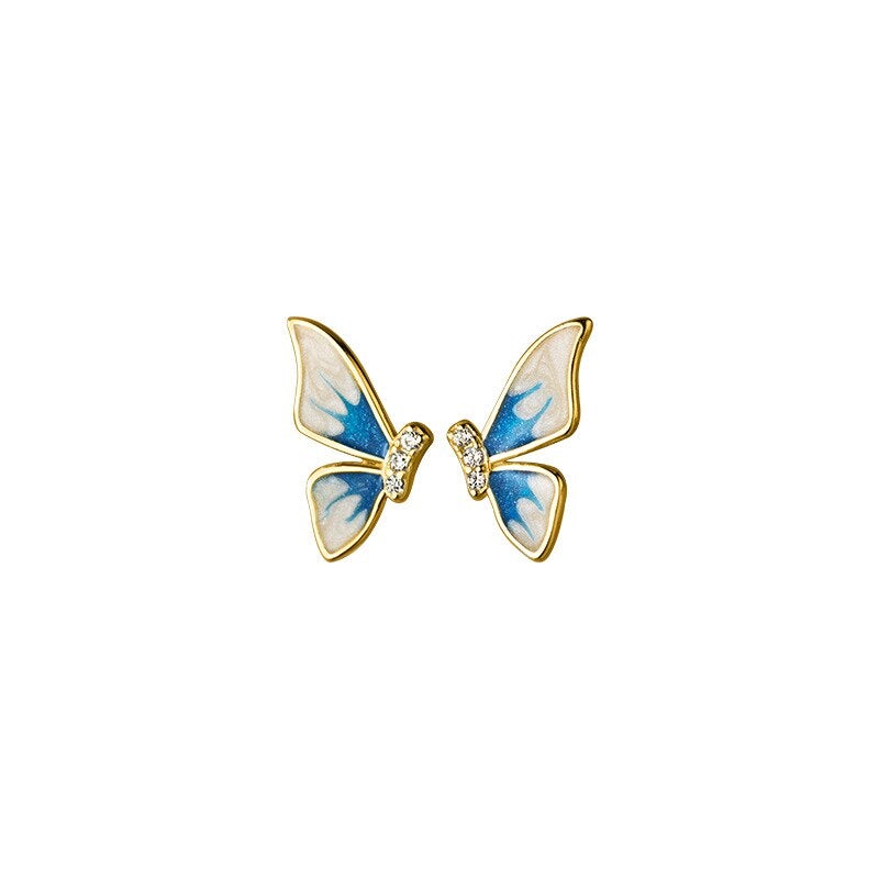 Ocean Blue Butterfly Earrings