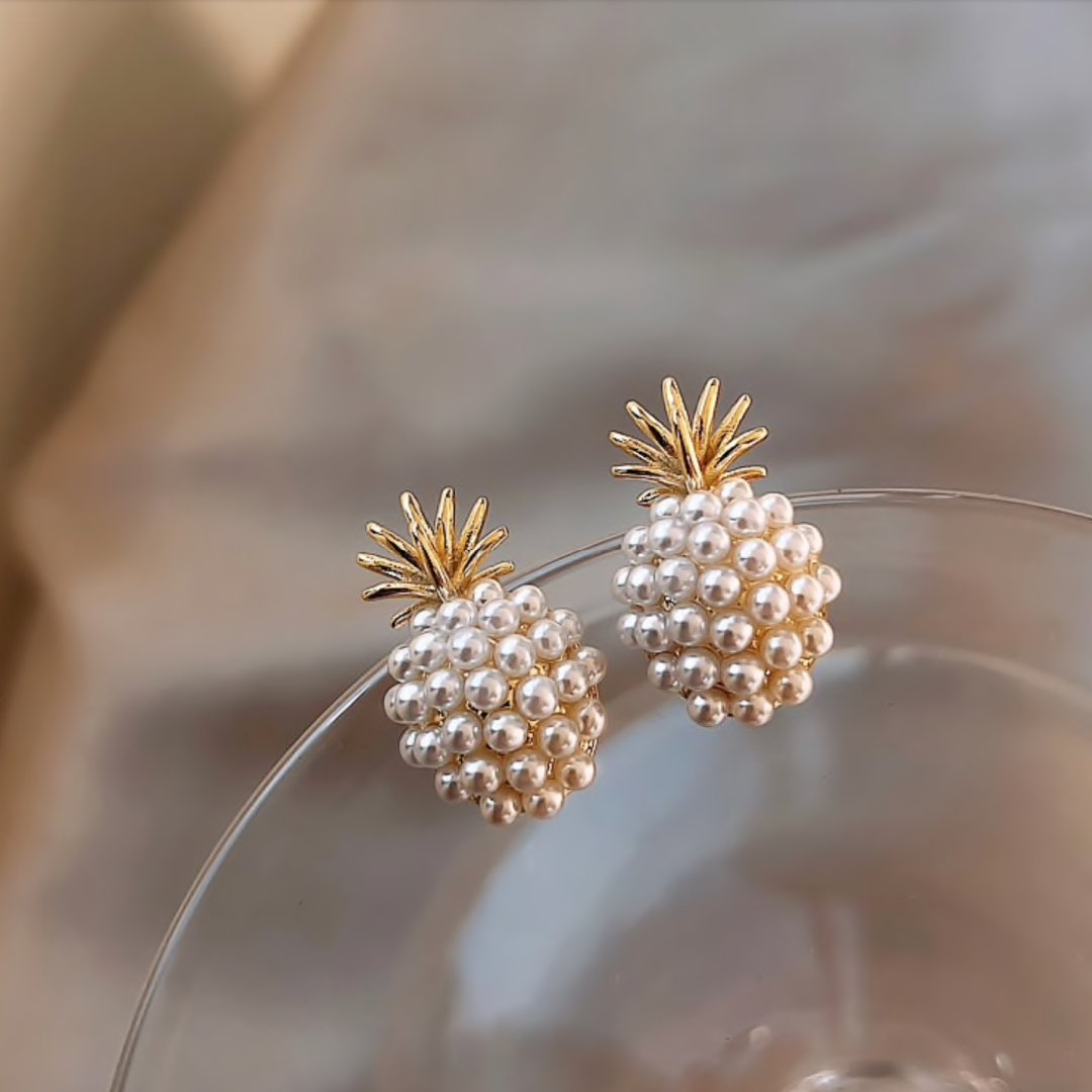 Boucles d'Oreilles Perles Ananas