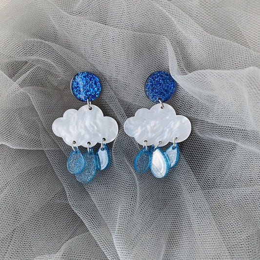 Boucles d'oreilles jour de pluie