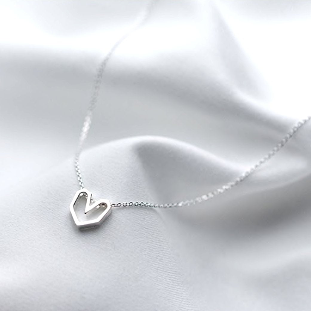 Rosalie Geometric Heart Necklace