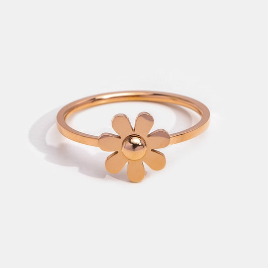 Rose Gold Daisy Flower Ring