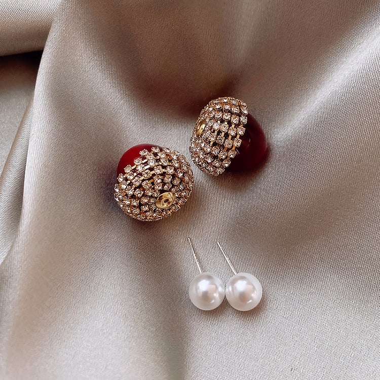 Rouge Cherry Pearl Earrings