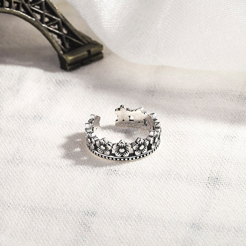 Royal Flower Crown Ring