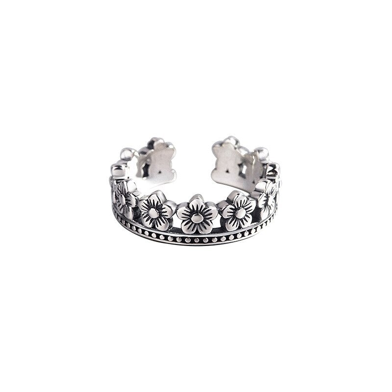 Royal Flower Crown Ring