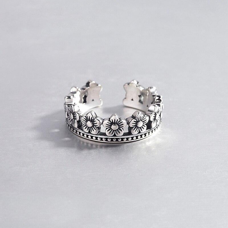 Royal Flower Crown Ring