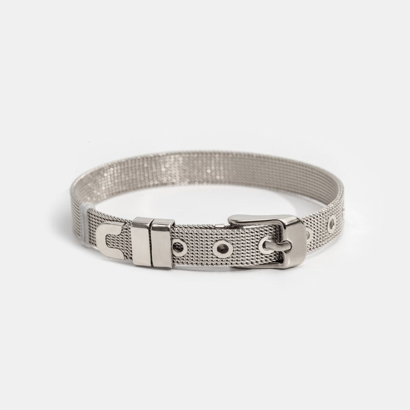 Sabrina Silver Mesh Belt Bracelet