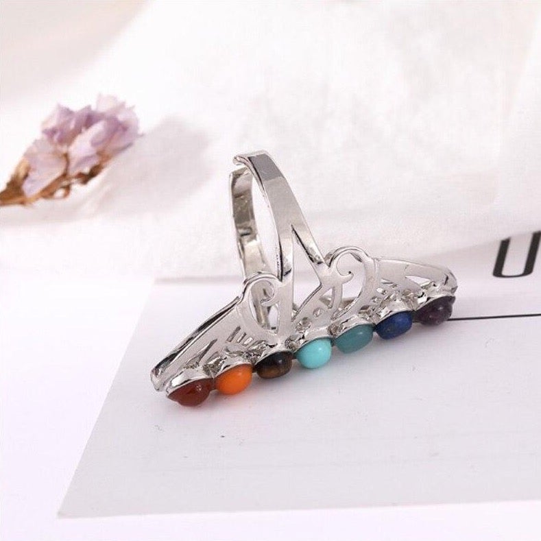 Seven Chakra Gemstone Ring