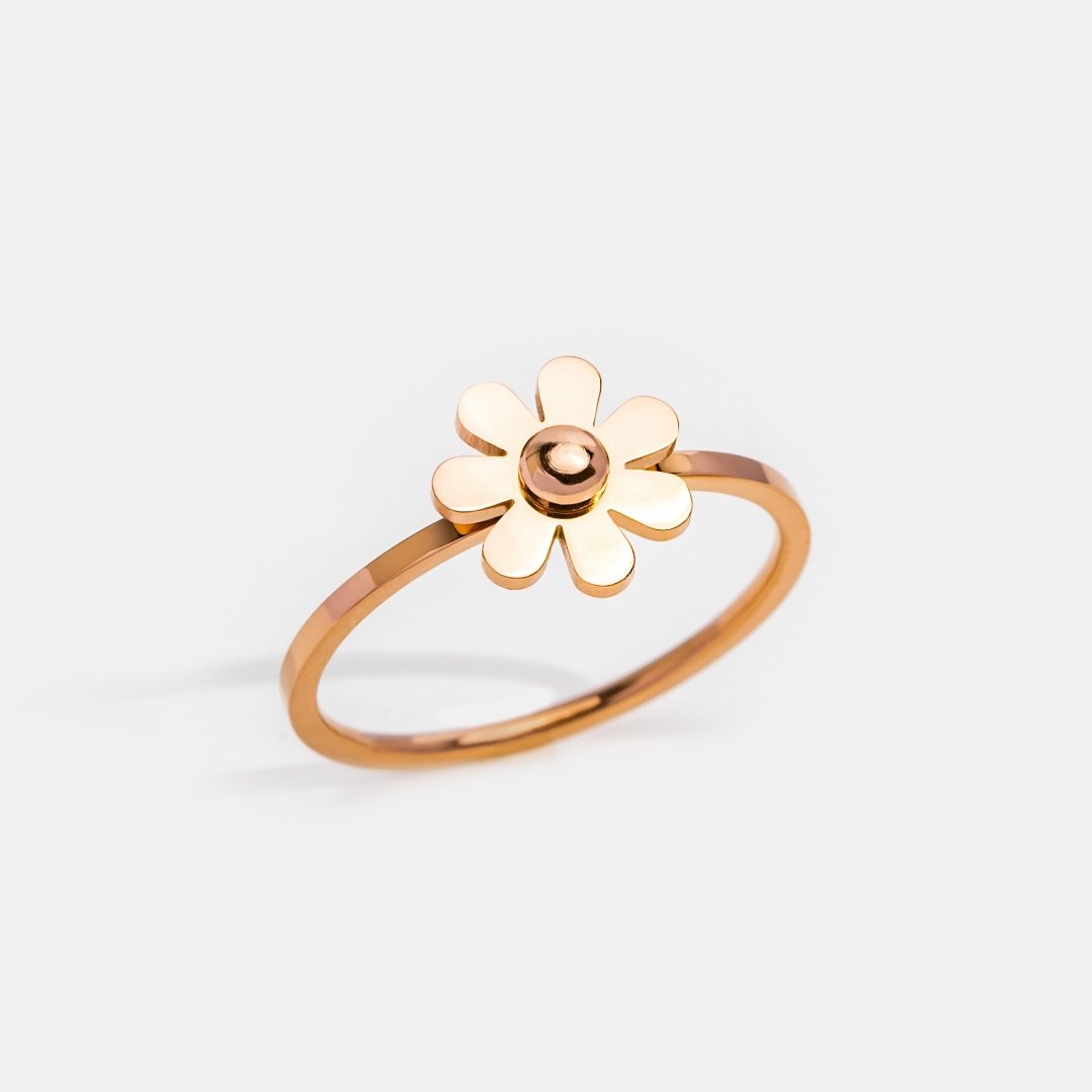 Silver Daisy Flower Ring