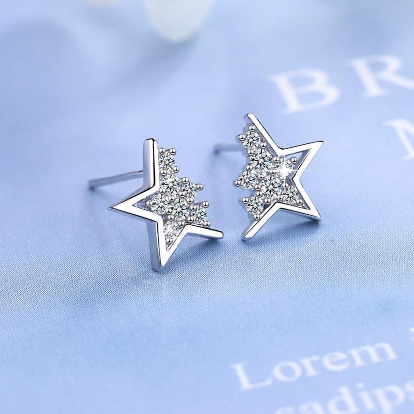 Silver Dreamer Star Earrings