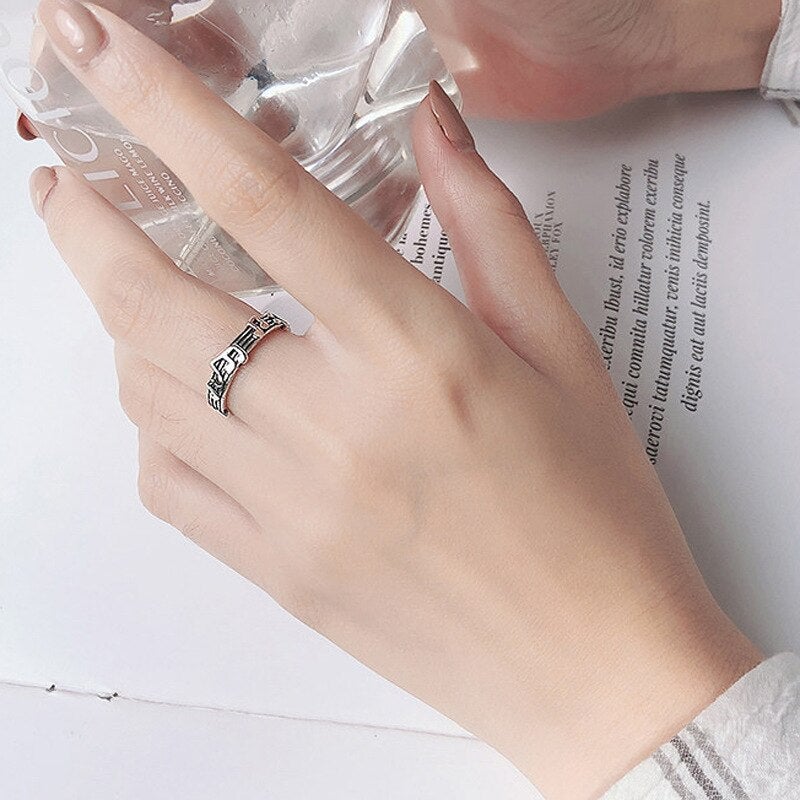 Silver Music Note Ring