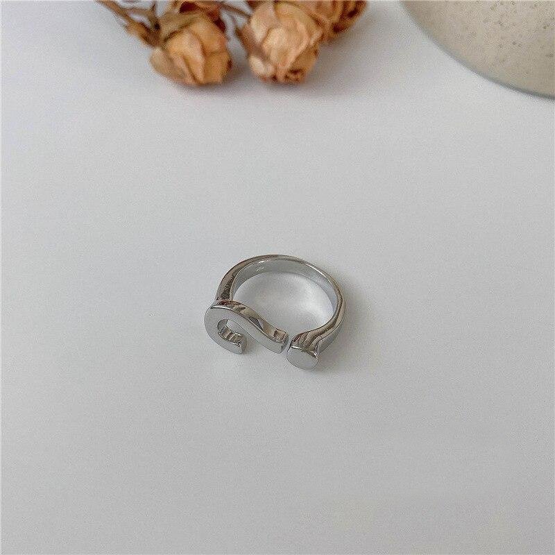 Silver Question Mark Ring