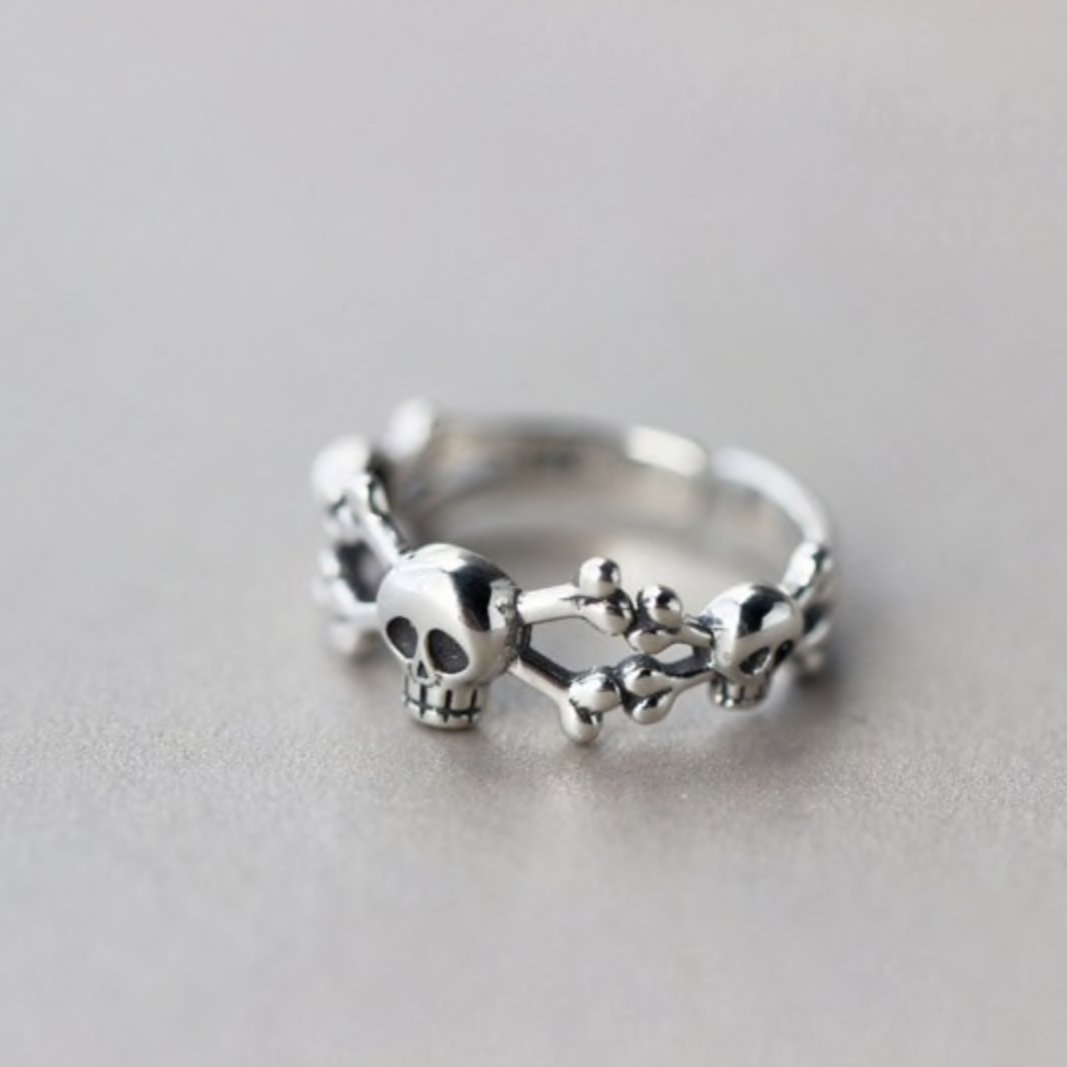 Skull & Crossbones Silver Ring