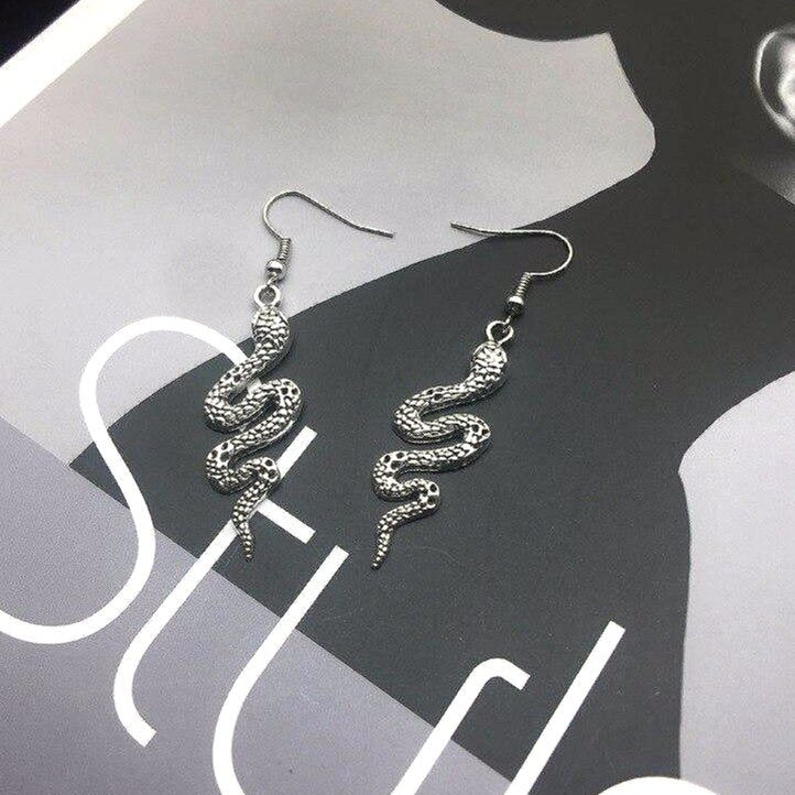 Boucles d'oreilles serpent glissant