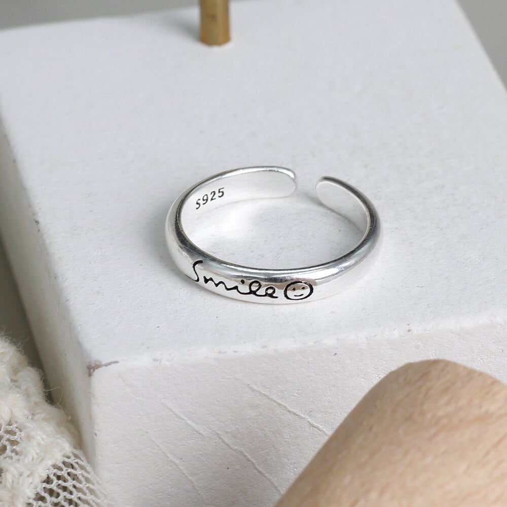 Smile 925 Sterling Silver Ring