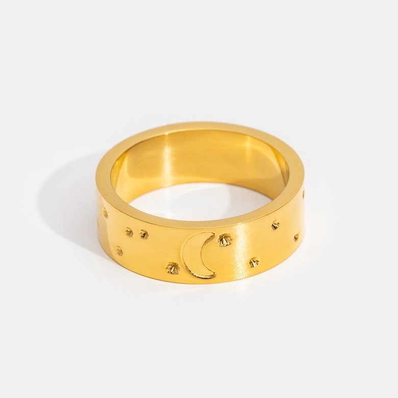 Starry Moonlight Gold Ring