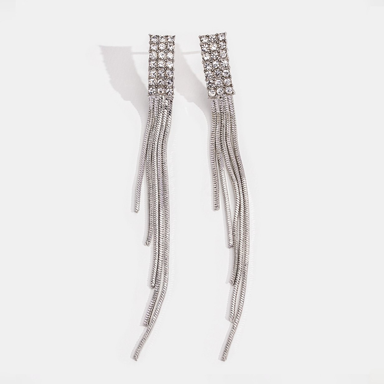 Statement Crystal Tassel Earrings