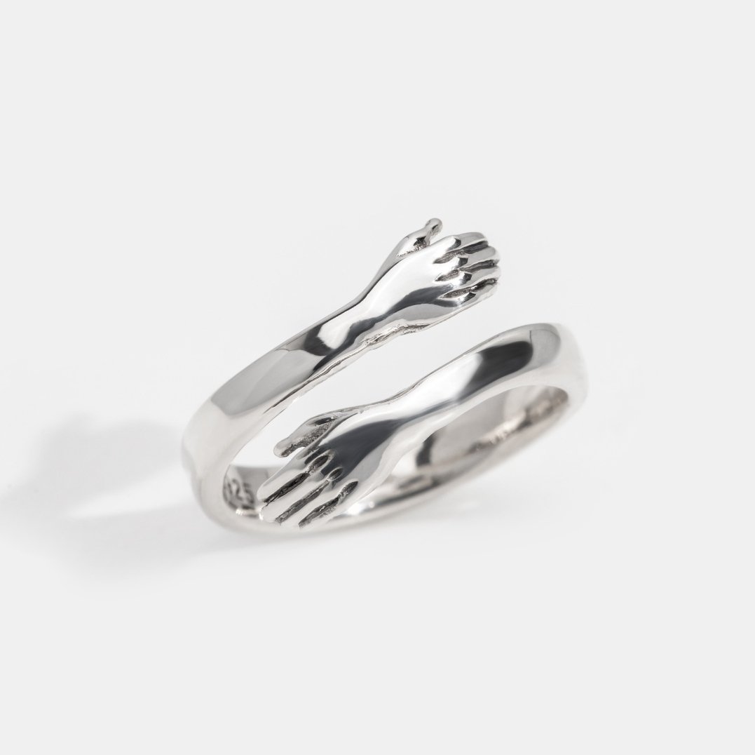 Sterling Silver Hug Ring