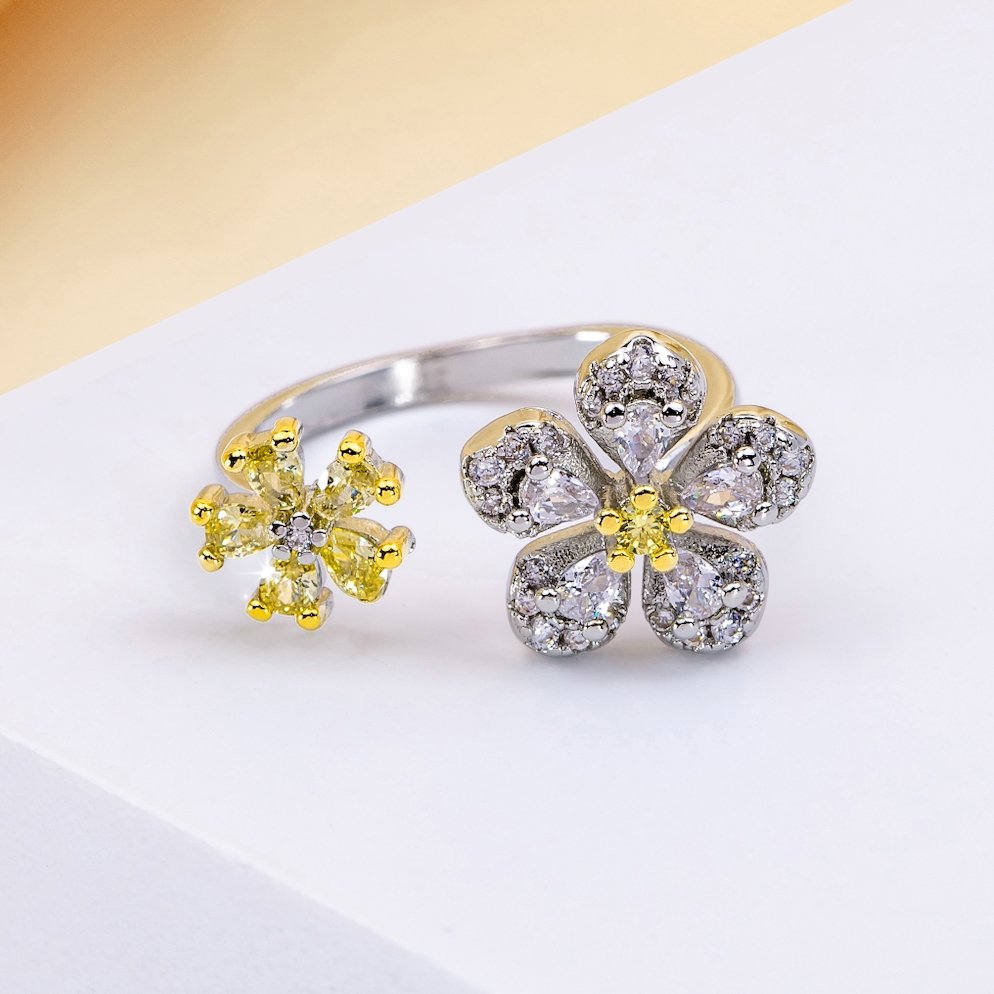 Bague fleur en cristal 'Summer Bloom'