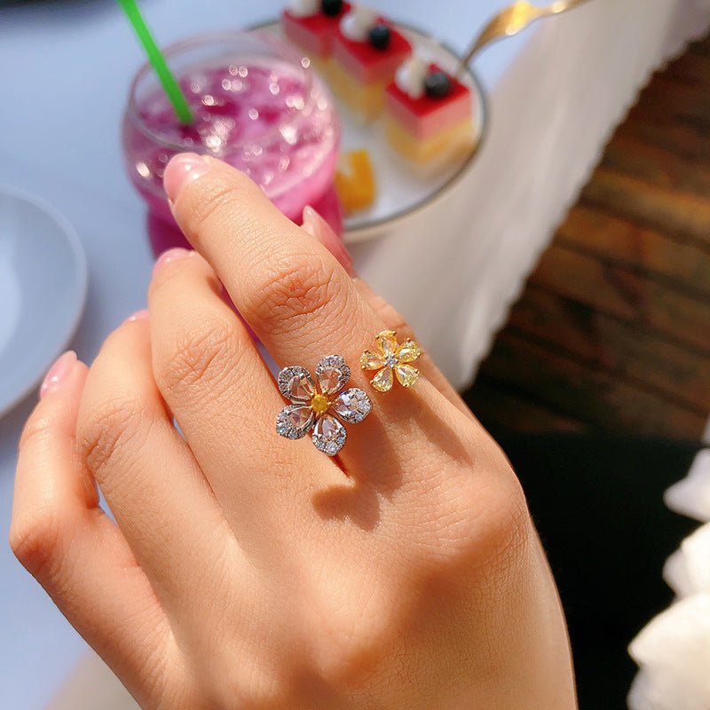 ‘Summer Bloom’ Crystal Flower Ring