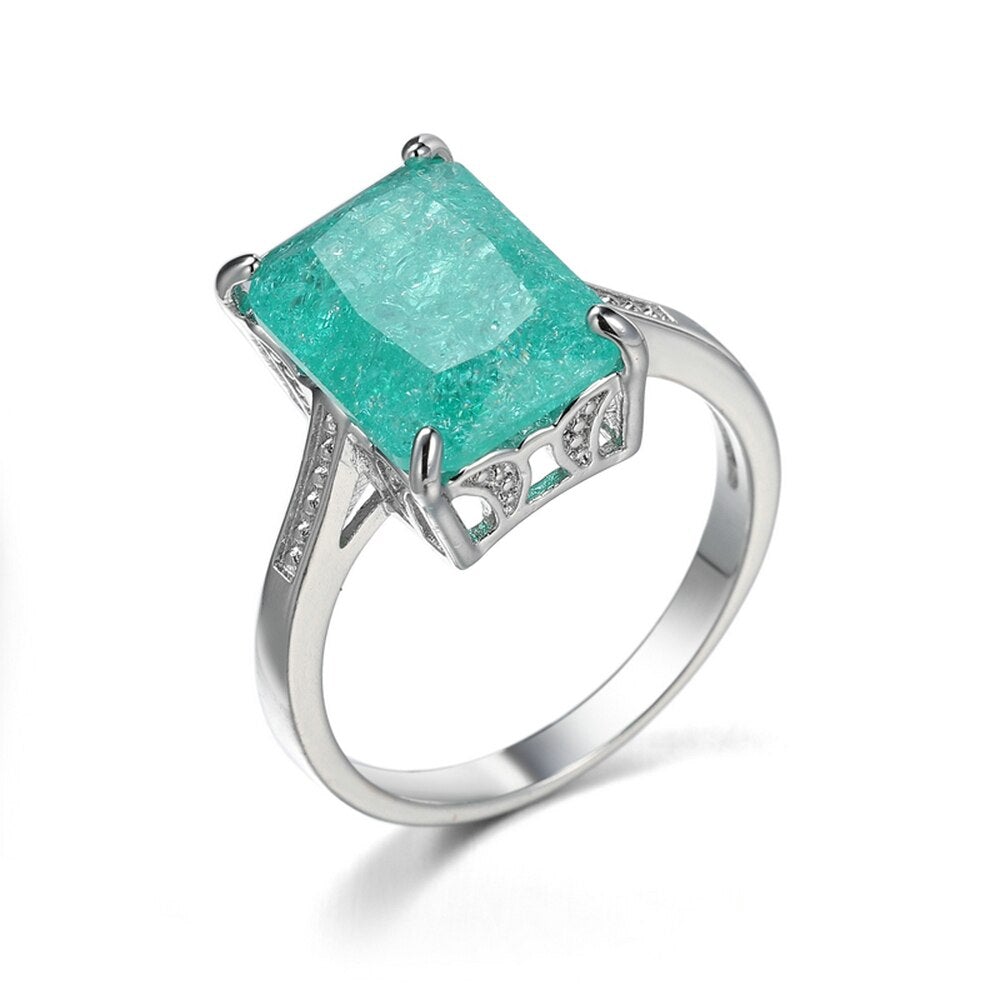 Anneau de pierre gemme turquoise