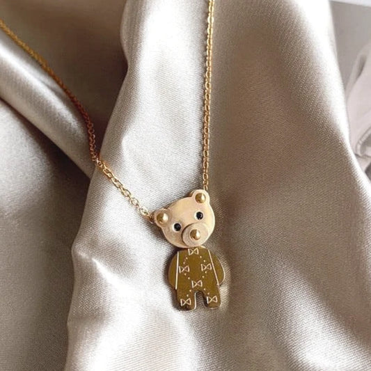 Teddy Bear Pendant Necklace