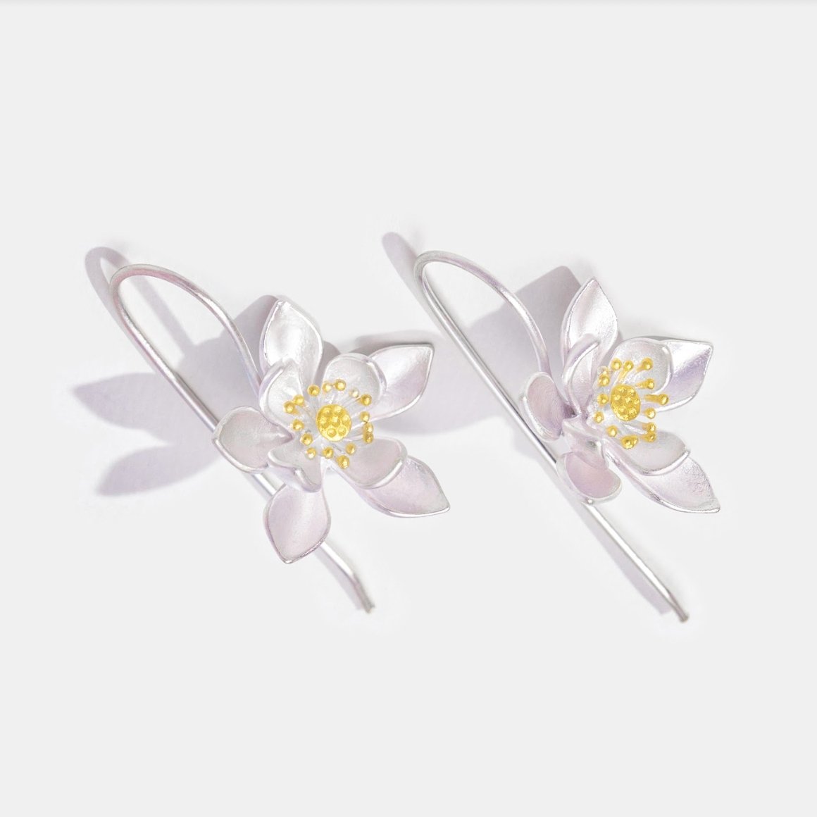 Boucles d'Oreilles Fleur de Lotus Sauvage