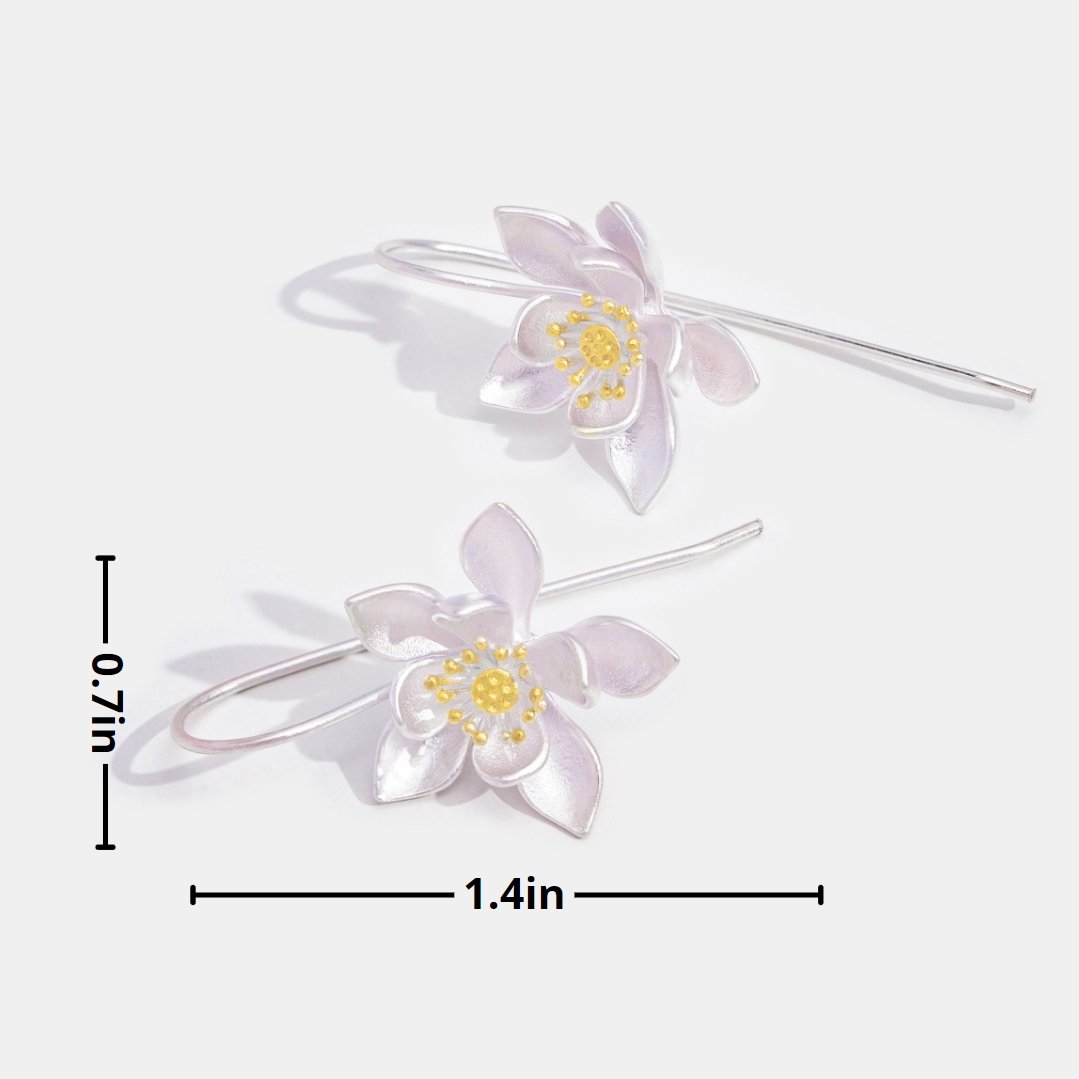 Boucles d'Oreilles Fleur de Lotus Sauvage