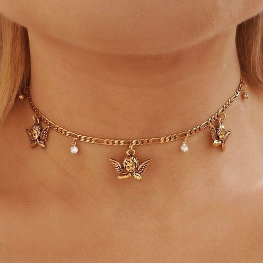 Winged Cupid Choker