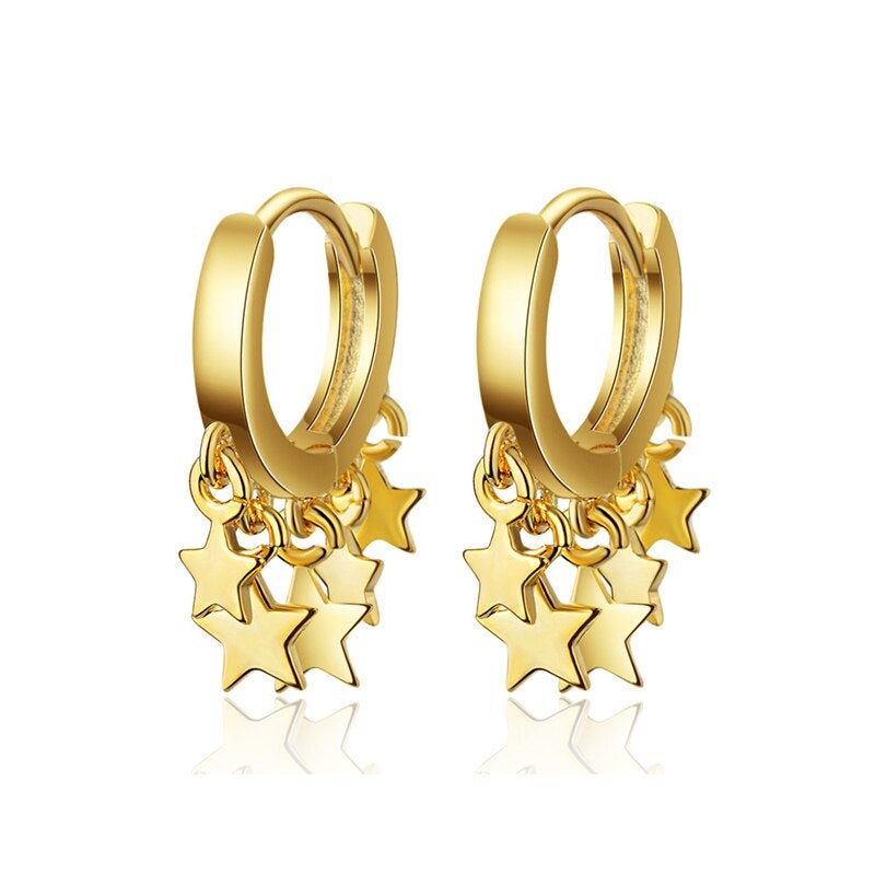 Wishing Star Hoop Earrings