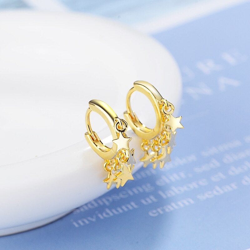 Wishing Star Hoop Earrings