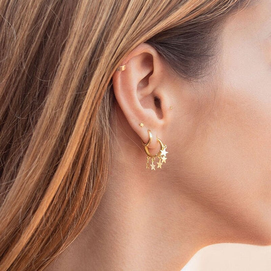 Wishing Star Hoop Earrings