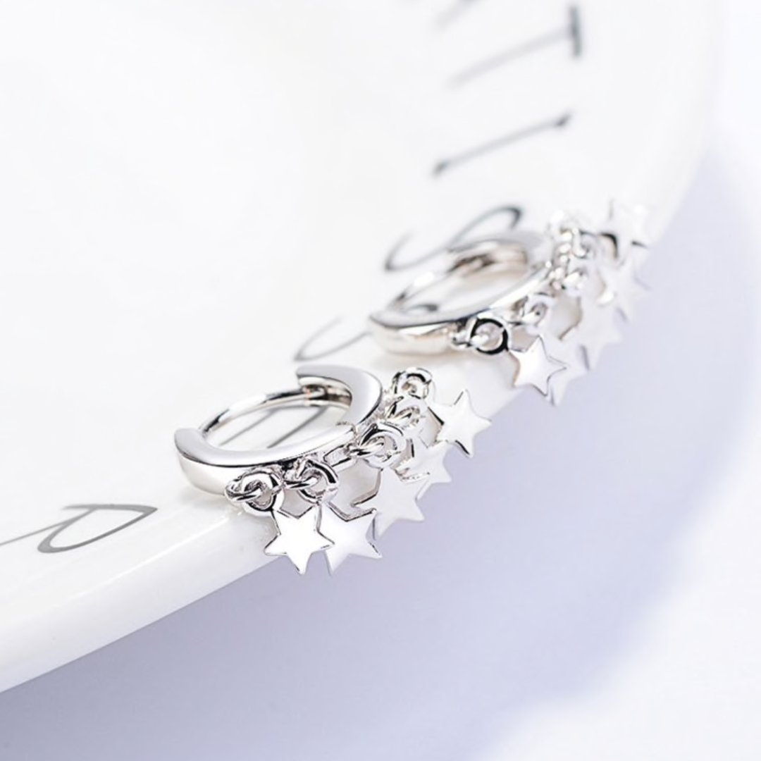 Wishing Star Hoop Earrings